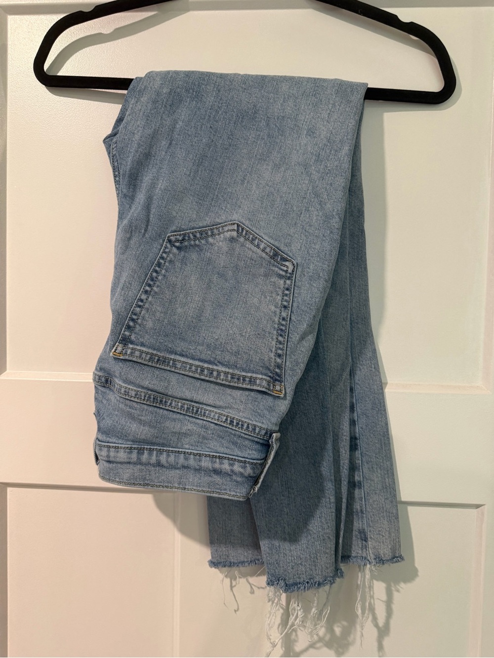 GAP Light Blue High-Rise Raw Hem Jeans